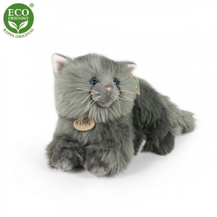 Plyšová kočka perská šedá ležící 30cm