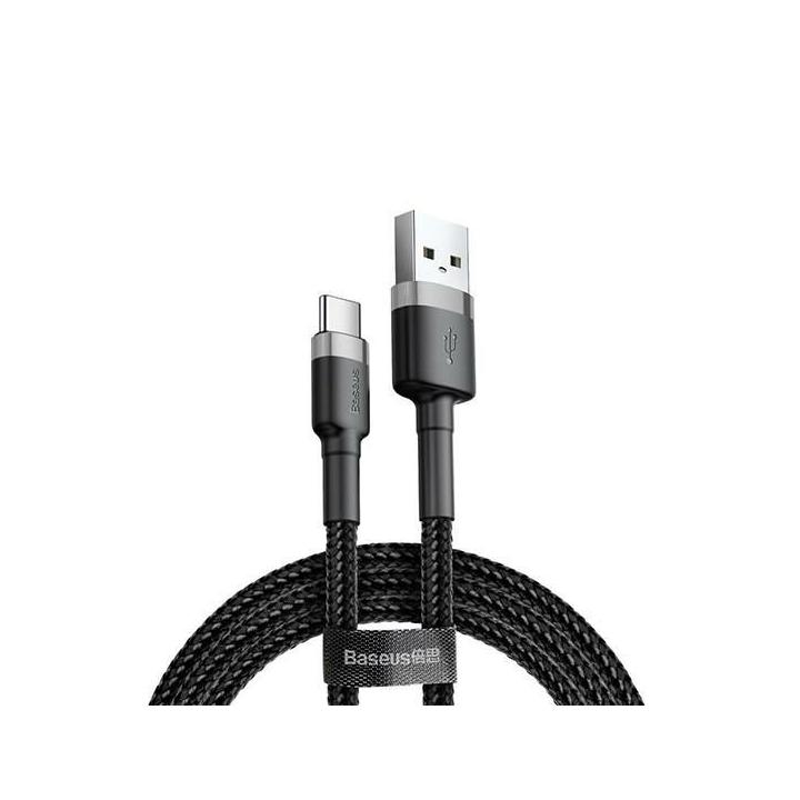 Datový kabel Baseus Cafule USB-C 1m 3A šedo-černý