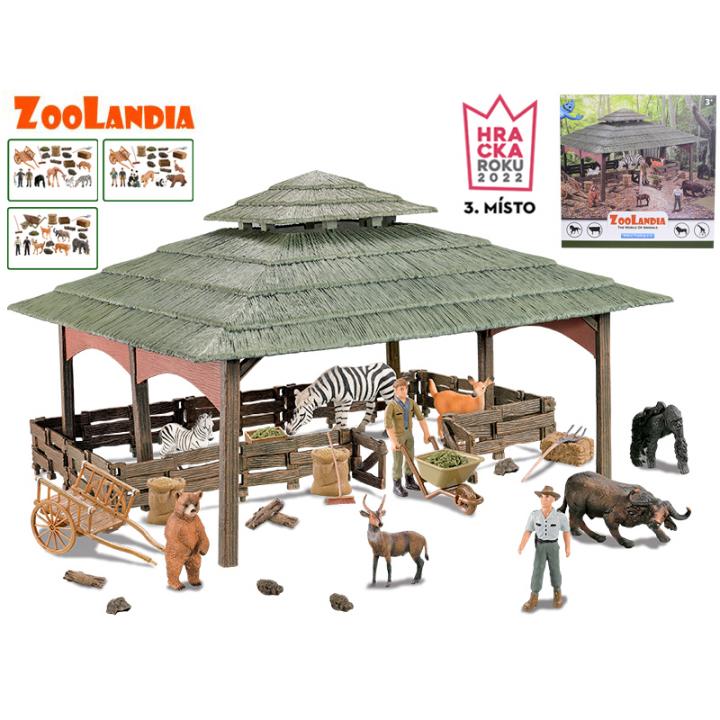 Zoolandia divoká zvířátka s doplňky 4druhy v krabičce