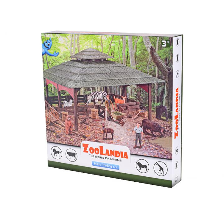 Zoolandia divoká zvířátka s doplňky 4druhy v krabičce
