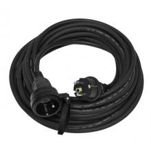 Kabel prodl. 1z 10m černá guma 3x1,5 IP44 Ecolite