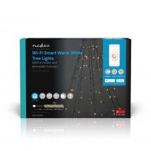 SmartLife dekorativní LED Wi-Fi visací stromeček 200 LED, IP65, teplá bílá