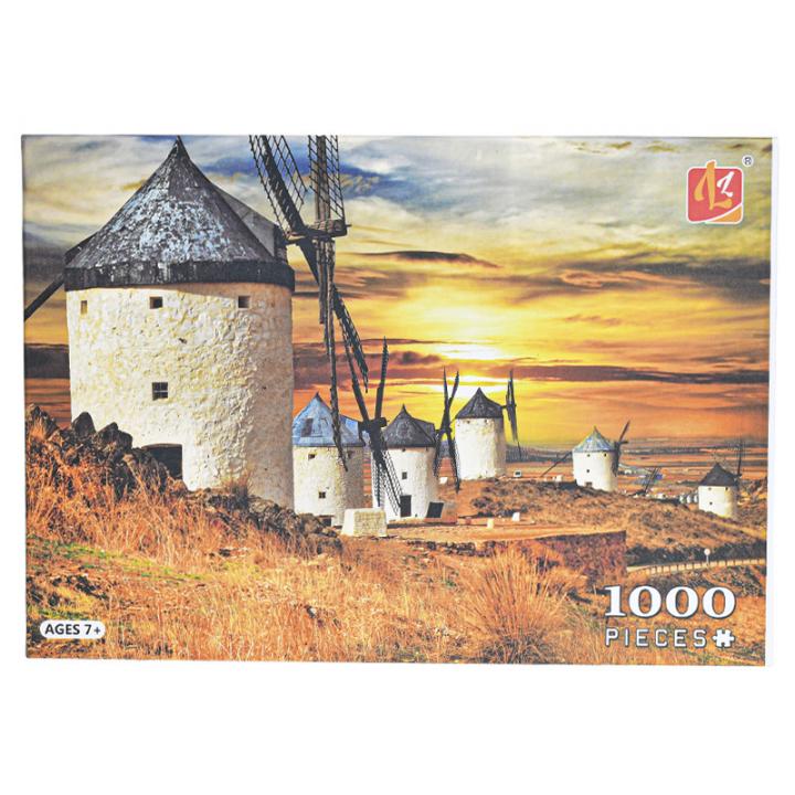 Puzzle 70x50cm Větrné mlýny 1000dílků