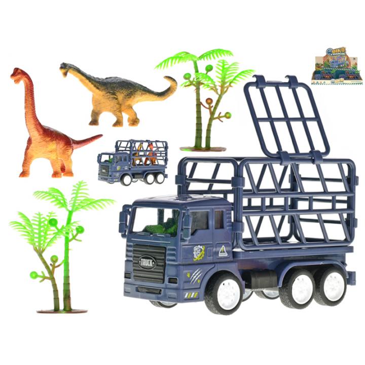 61591 Auto nákladní 14cm na setrvačník s dinosaury