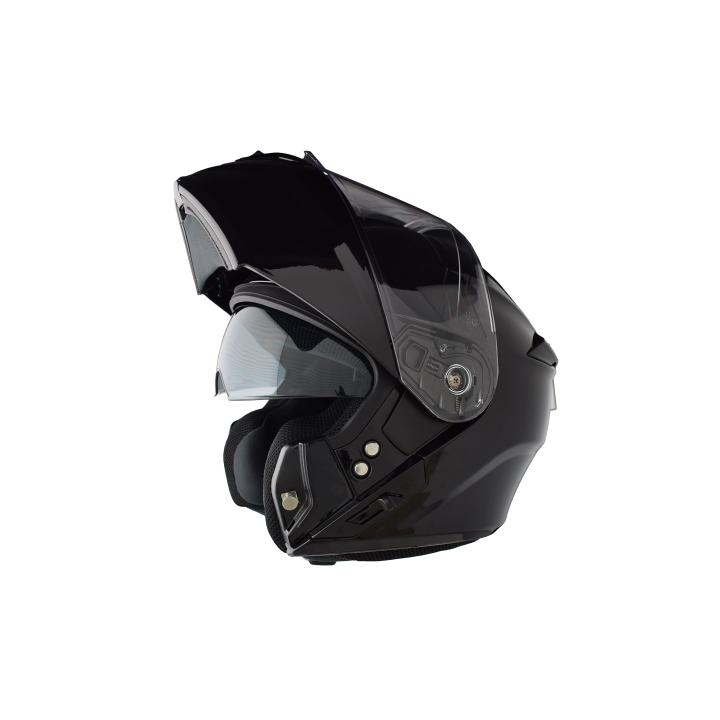 Moto helma Yohe 938 Double Visor Černá vel. L černá lesklá