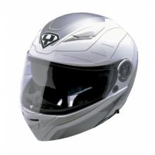 Moto helma Yohe 950-16 bílá / šedá vel. L