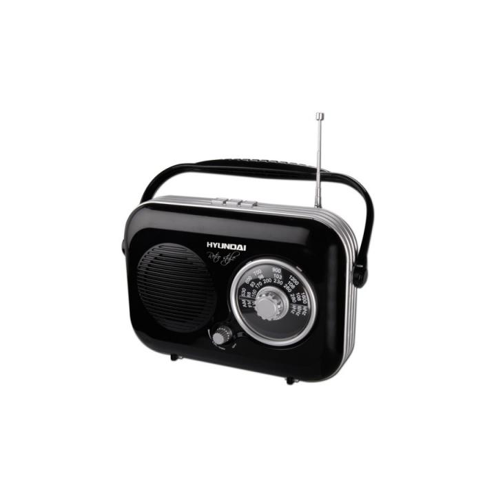 Hyundai PR 100 Retro, černá Radiopřijímač