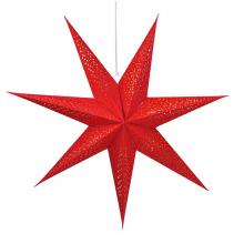 SOLIGHT vánoční hvězda 20LED 60cm červená, tepl. bílá