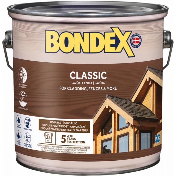 Bondex Classic Tenkovrstvá lazura 2,5 l palisandr