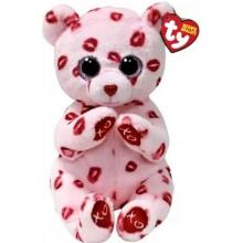 TY Beanie Babies Valerie růžový medvídek se vzorem 41293 15 cm