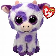 TY Beanie Boos Ethel fialová kravička 37345 15 cm