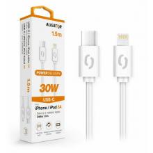 Kabel USB-C - iPhone lightning 1,5m 3A bílý Aligator