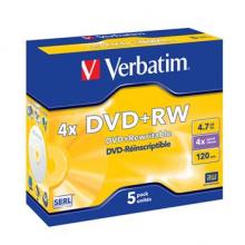 VERBATIM DVD+RW 4,7GB 4x box 5pck/BAL
