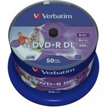 VERBATIM DVD+R 8,5GB 8x DoubleLayer PRINTABLE spindl 50pck/BAL