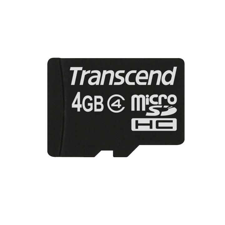 Transcend 4GB microSDHC (Class 4) paměťová karta (bez adaptéru)