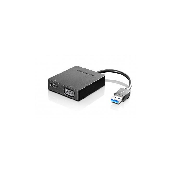Lenovo kabel rozšiřující adaptér USB 3.0 na VGA/HDMI