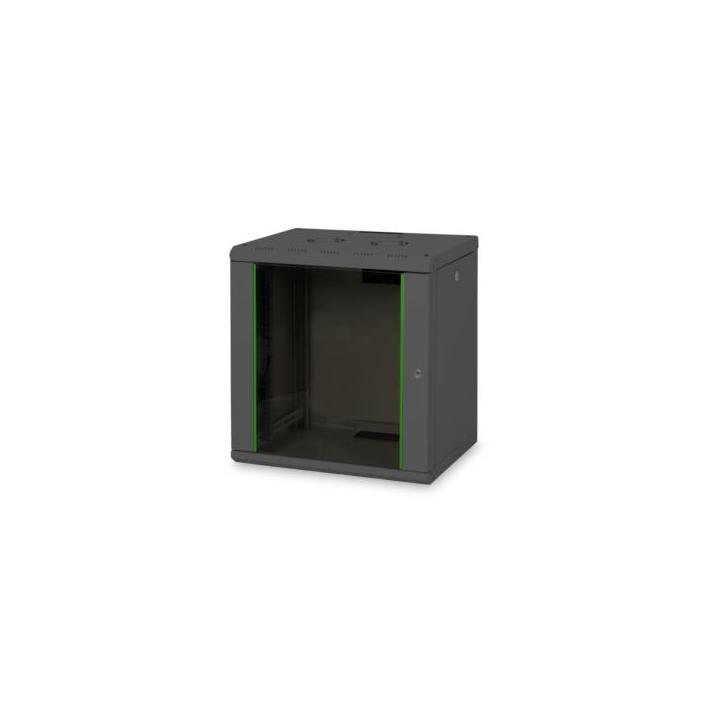Digitus 12U skříňka montáž na stěnu , 643x600x450 mm, barva černá (RAL 9005)
