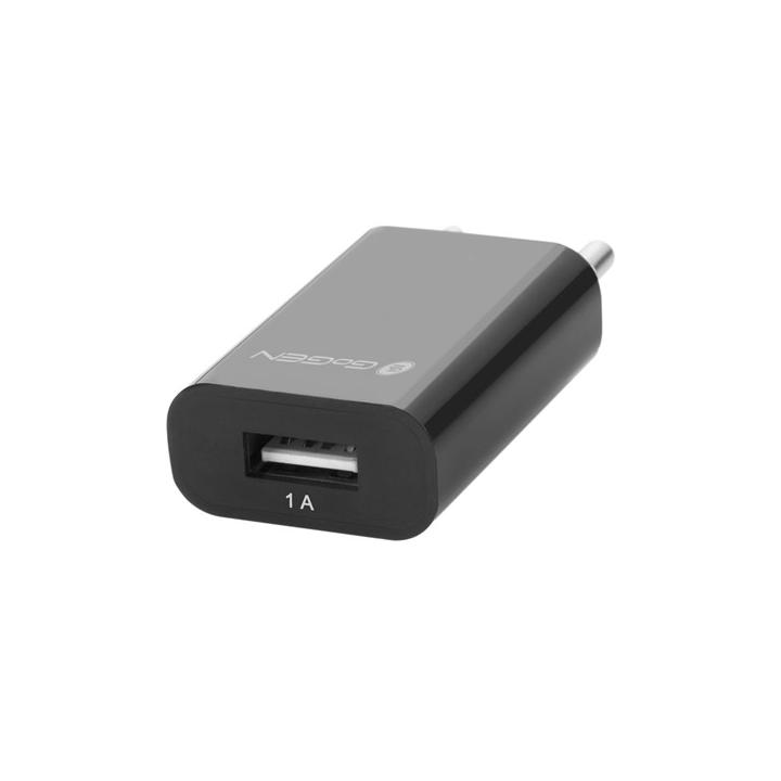 Nabíječka do sítě GoGen ACH 100, 1x USB, černá barva