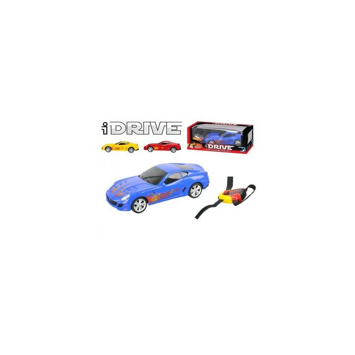 Teddies RC Auto I-Drive 1:16 modrá 25cm s ovládacím náramkem 68692