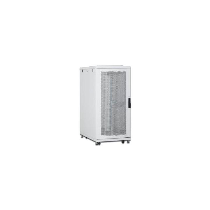 DIGITUS 26U server cabinet, 1260x600x1000 mm, color grey RAL 7035 perforated door